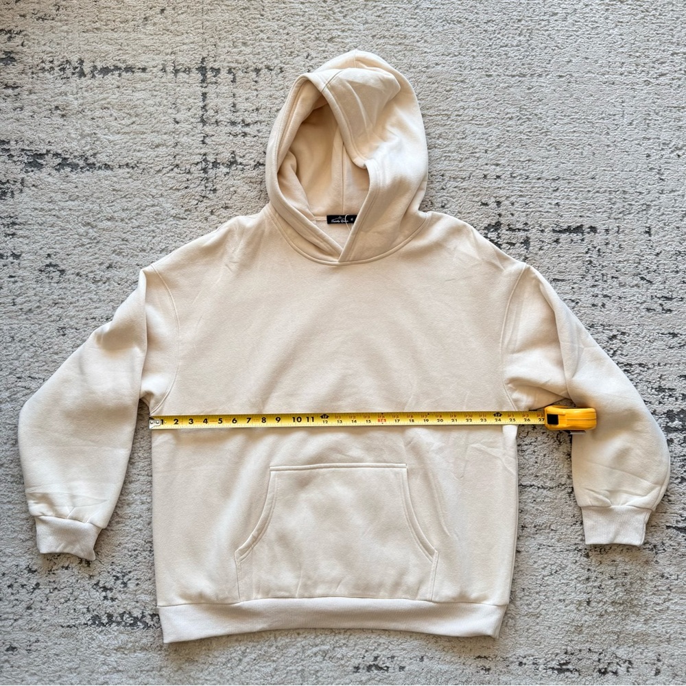 NWT-Trendy Queen Woman’s Beige Oversized Hoodie/Sweatshirt Fleece Pullover Sz XL - Picture 4 of 16